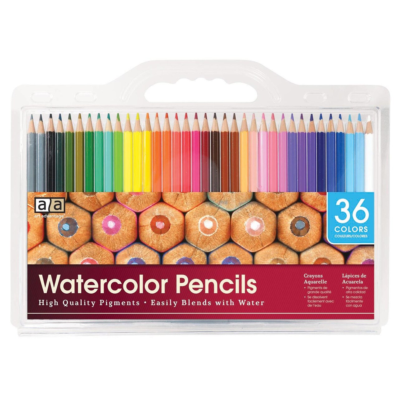 Art Advantage Color Watercolor Pencil Set 36pc – Colored Pencils, Drawing Pencils for Sketching, Shading, Blending – Color Pencils for Adult Coloring Books & Artists